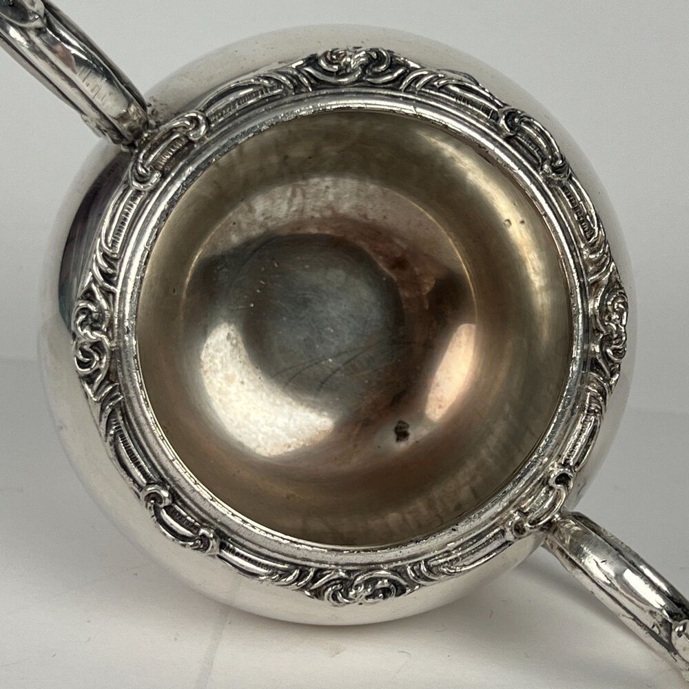 Vintage English Silver Mfg Corp Lidded Sugar Bowl Silverplate Pattern 78 USA - Picture 4 of 12